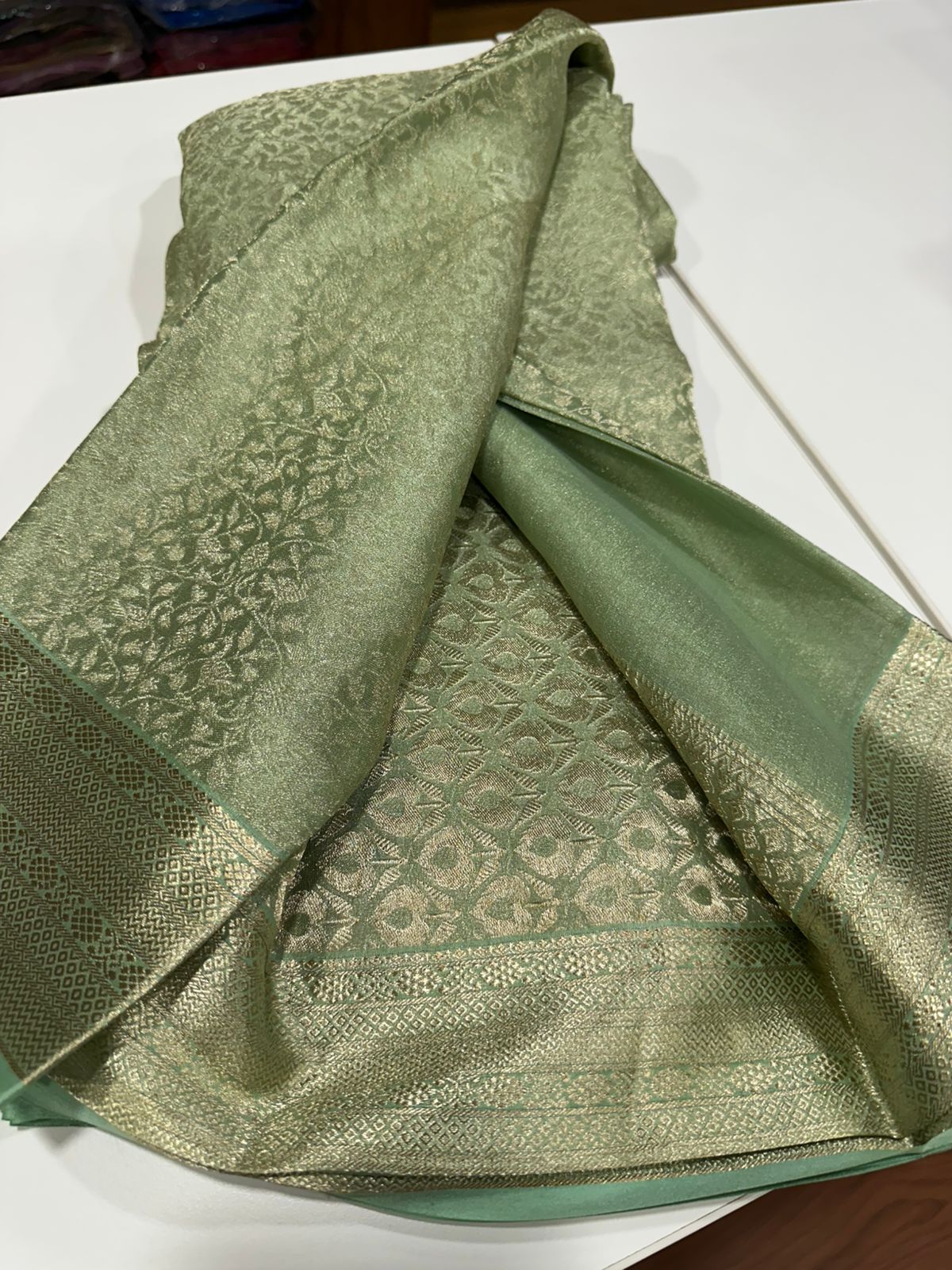 Pure Brocade Mysore Silk Tissue Saree