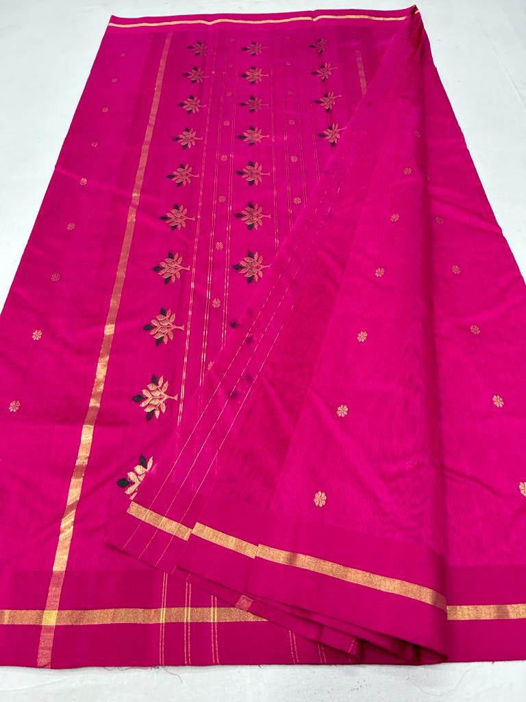 Pure Chanderi Cotton Silk Saree