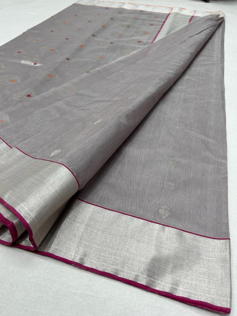 Pure Chanderi Cotton Silk Saree