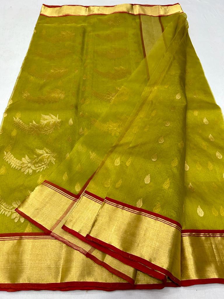 Pure Chanderi Katan Silk Saree