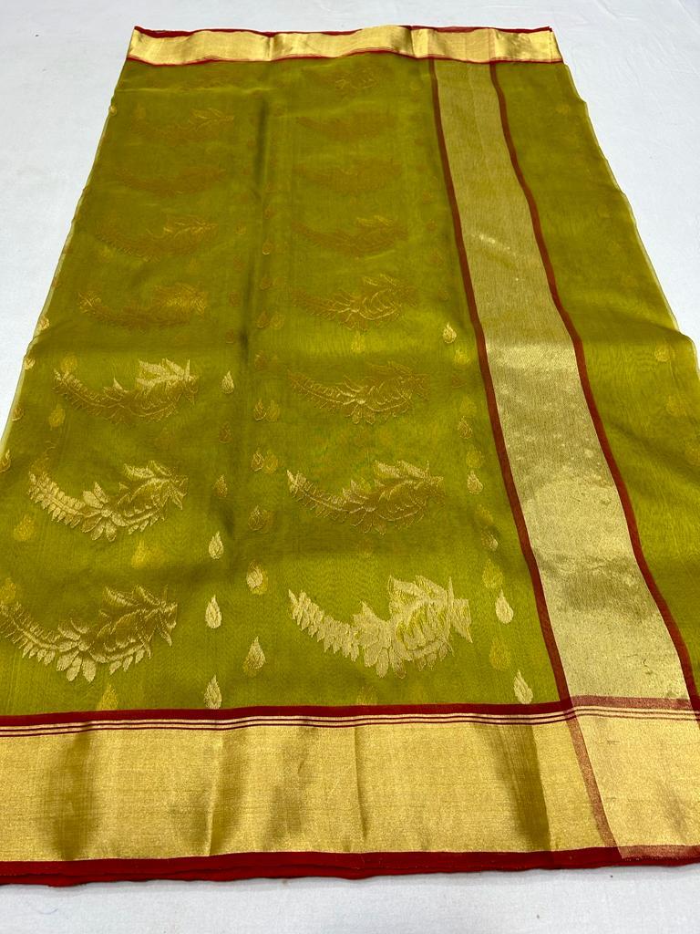 Pure Chanderi Katan Silk Saree