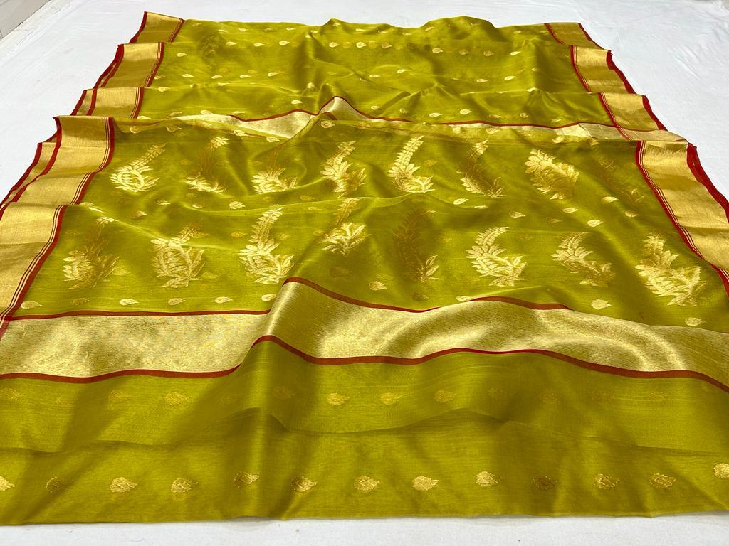 Pure Katan chanderi Handloom silk saree - Nishalika