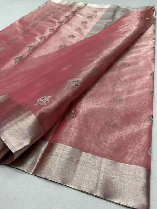 Pure Chanderi Katan Tissue Silk Saree