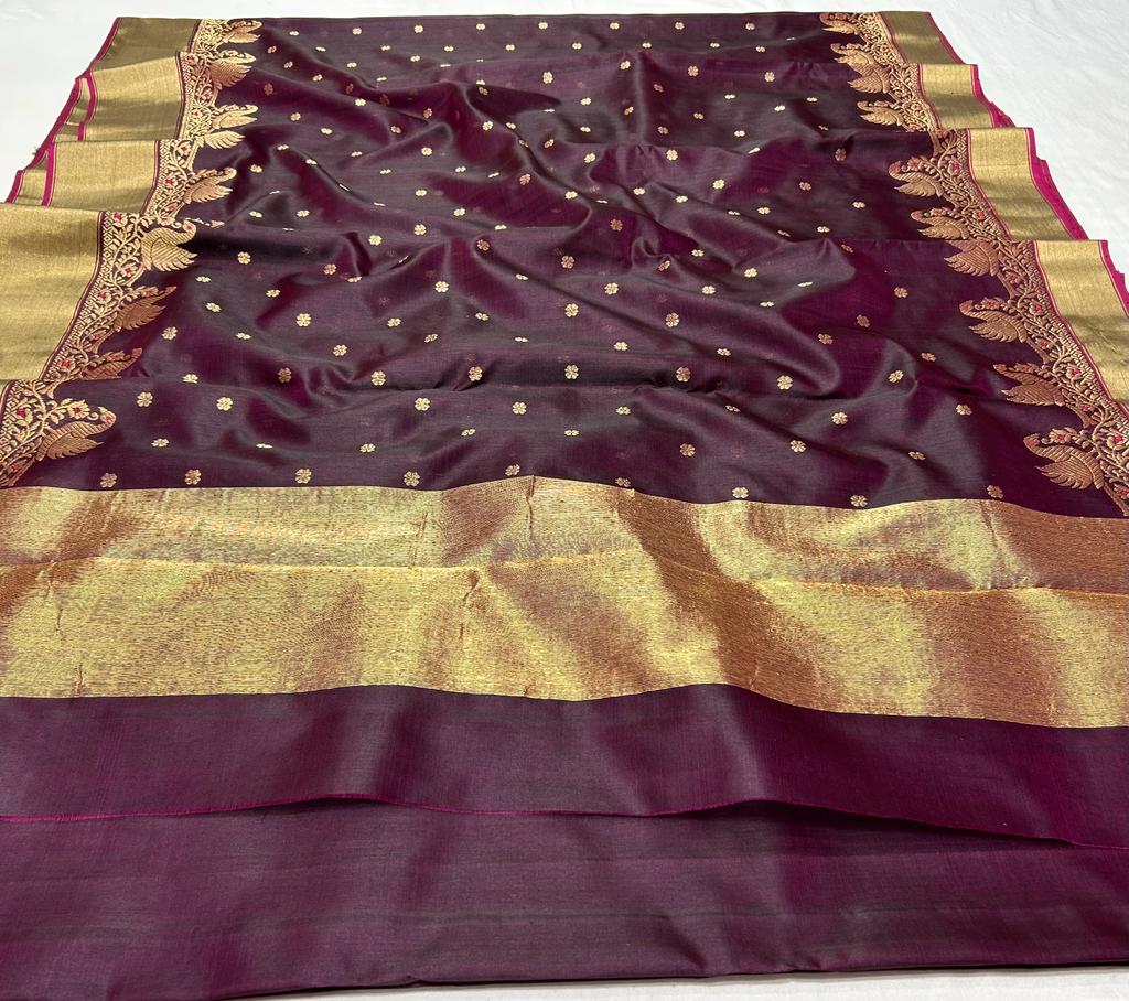 Pure Chanderi Pattu Silk Saree