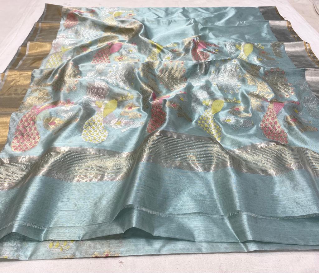 Pure Chanderi Pattu Silk Saree