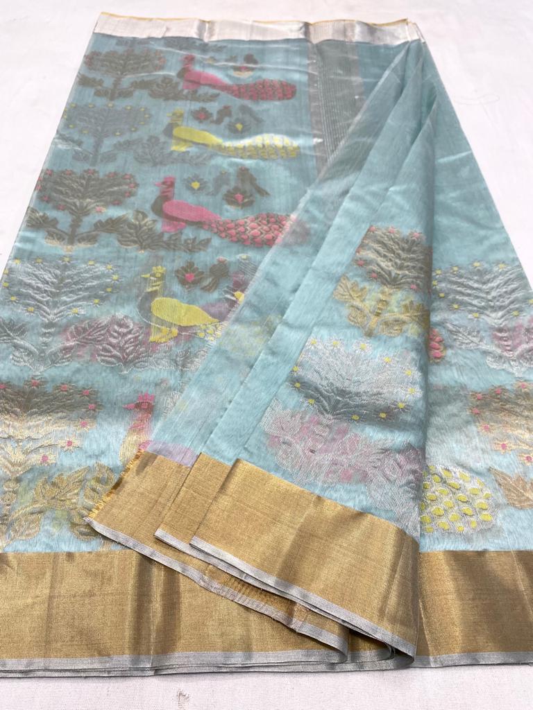 Pure Chanderi Pattu Silk Saree