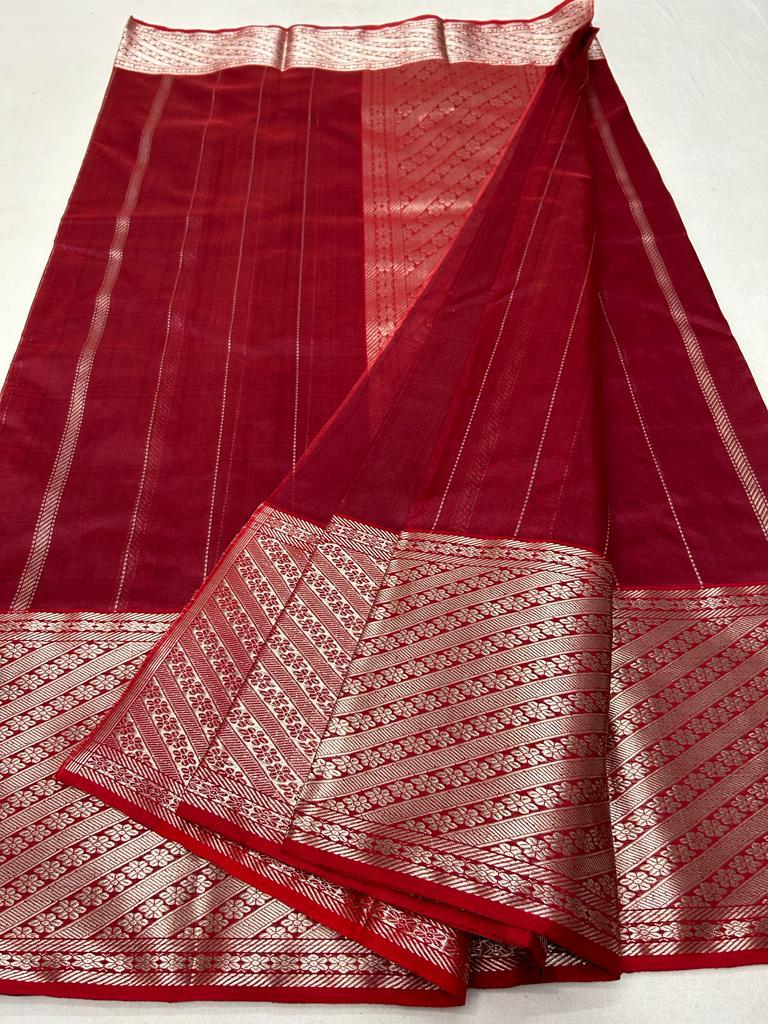 Pure Chanderi Pattu Soft Silk Saree