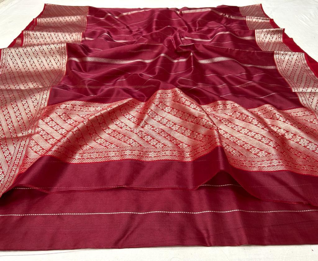 Pure Chanderi Pattu Soft Silk Saree