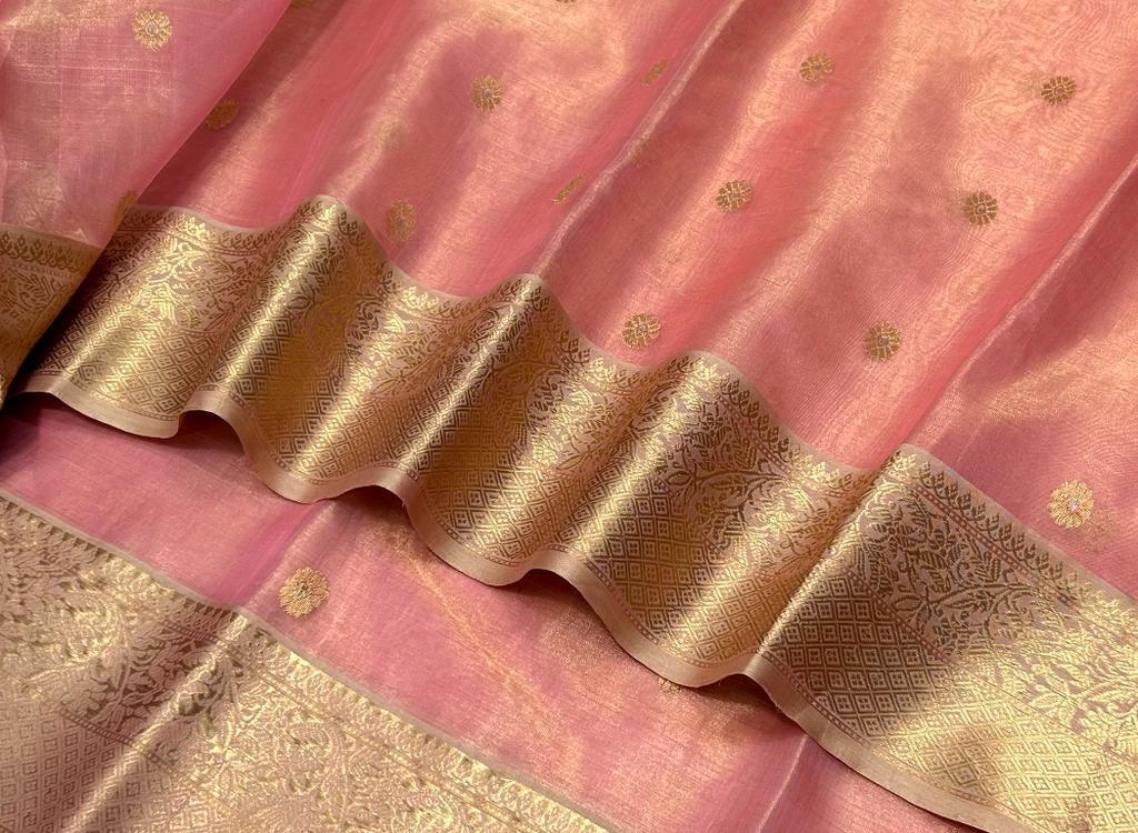 Pure Chanderi Tissue Katan Silk Saree