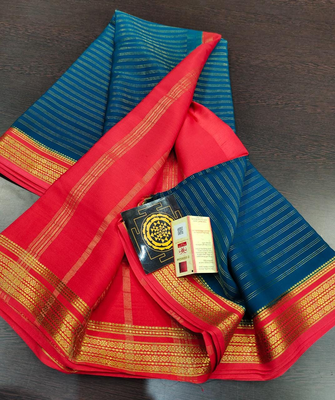 Pure crepe 100 grm mysore silk saree – www.vannamayil.com