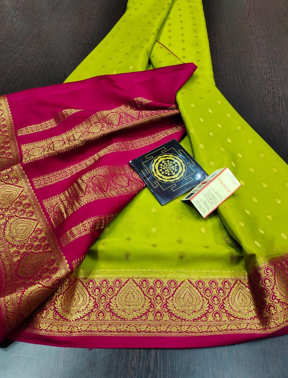 Pure crepe mysore silk saree