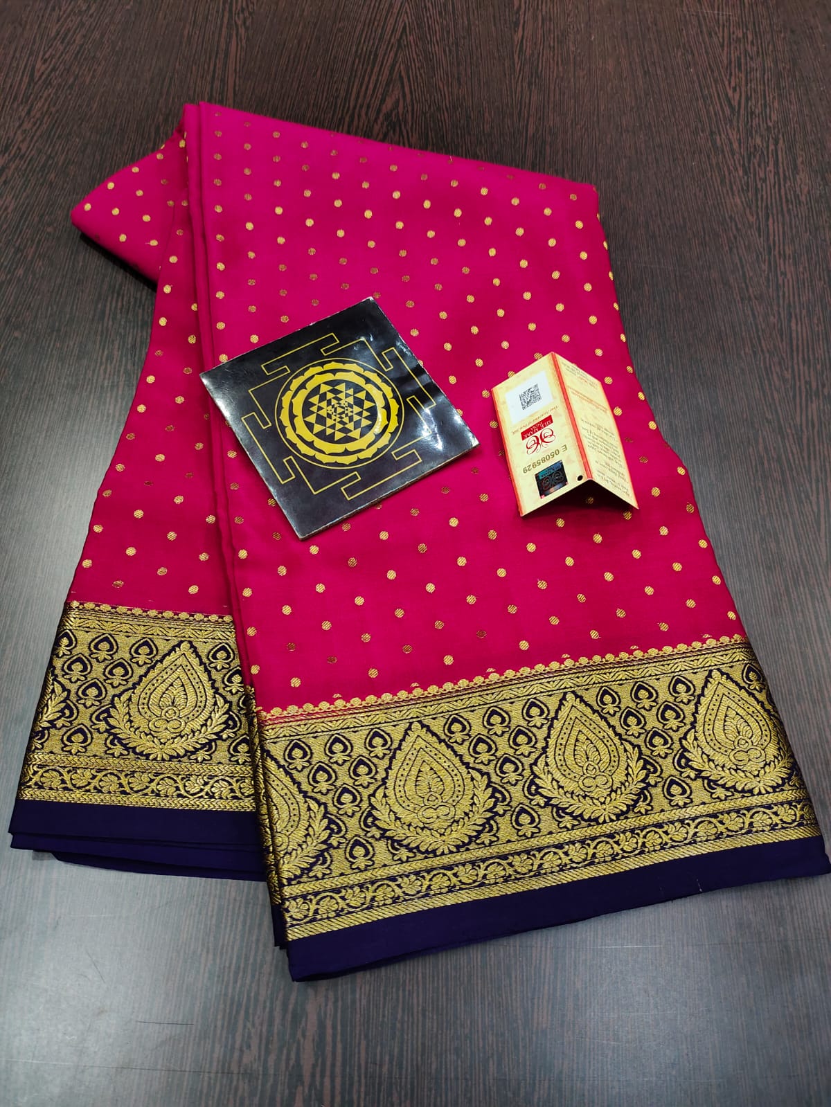 Pure crepe mysore silk saree