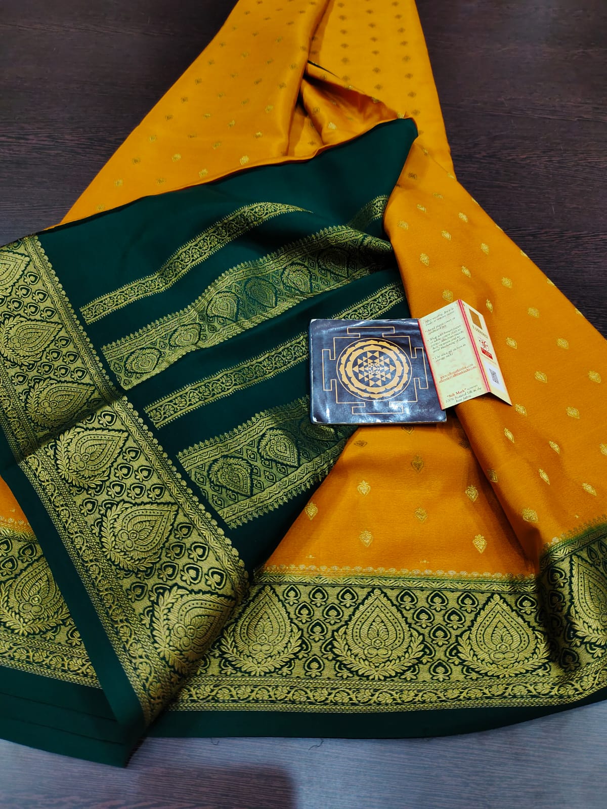 Pure crepe mysore silk saree