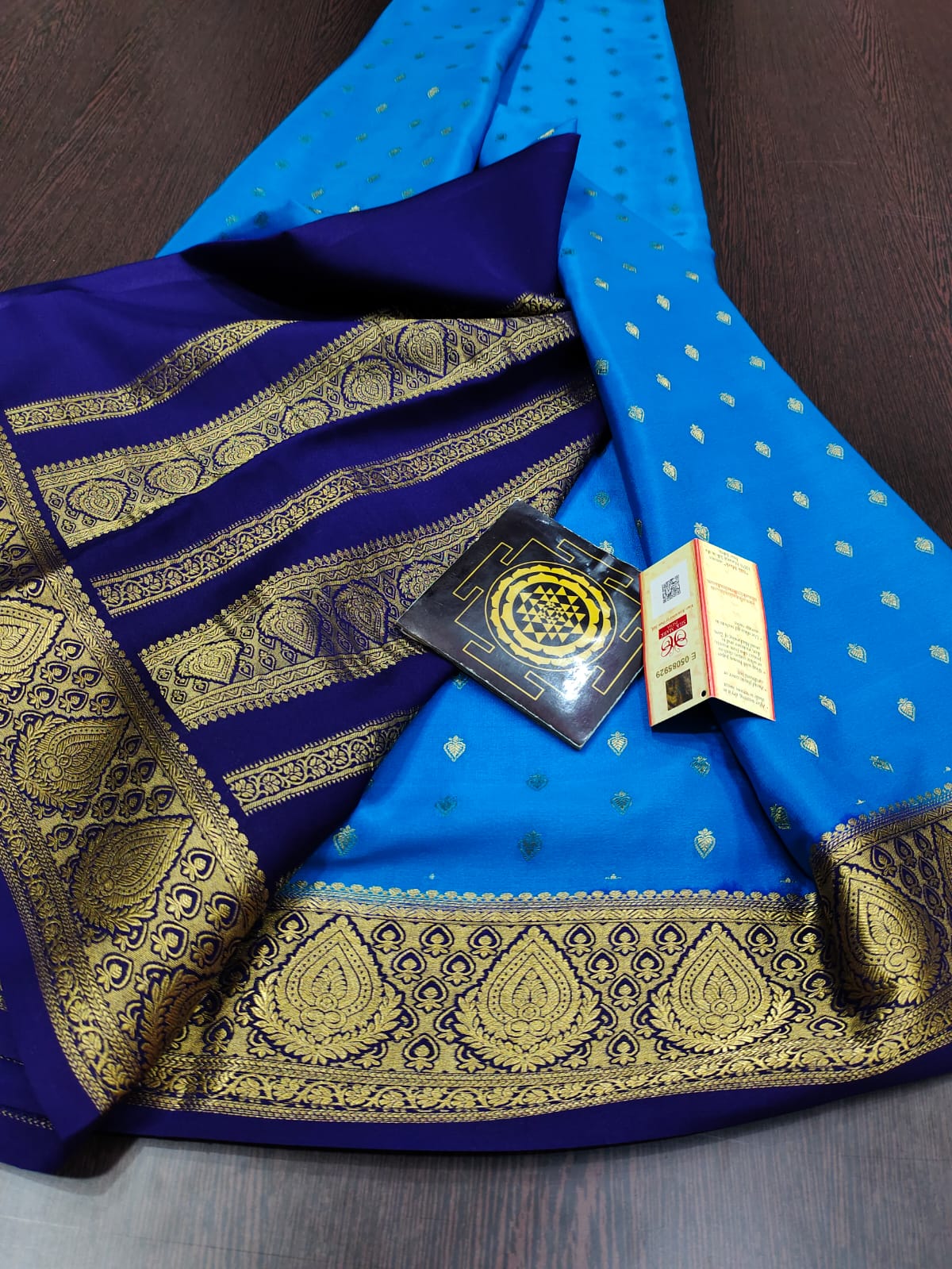 Blue Printed Party Wear Crepe Sarees, 6 m (with blouse piece) at Rs 1800 in  Chirala