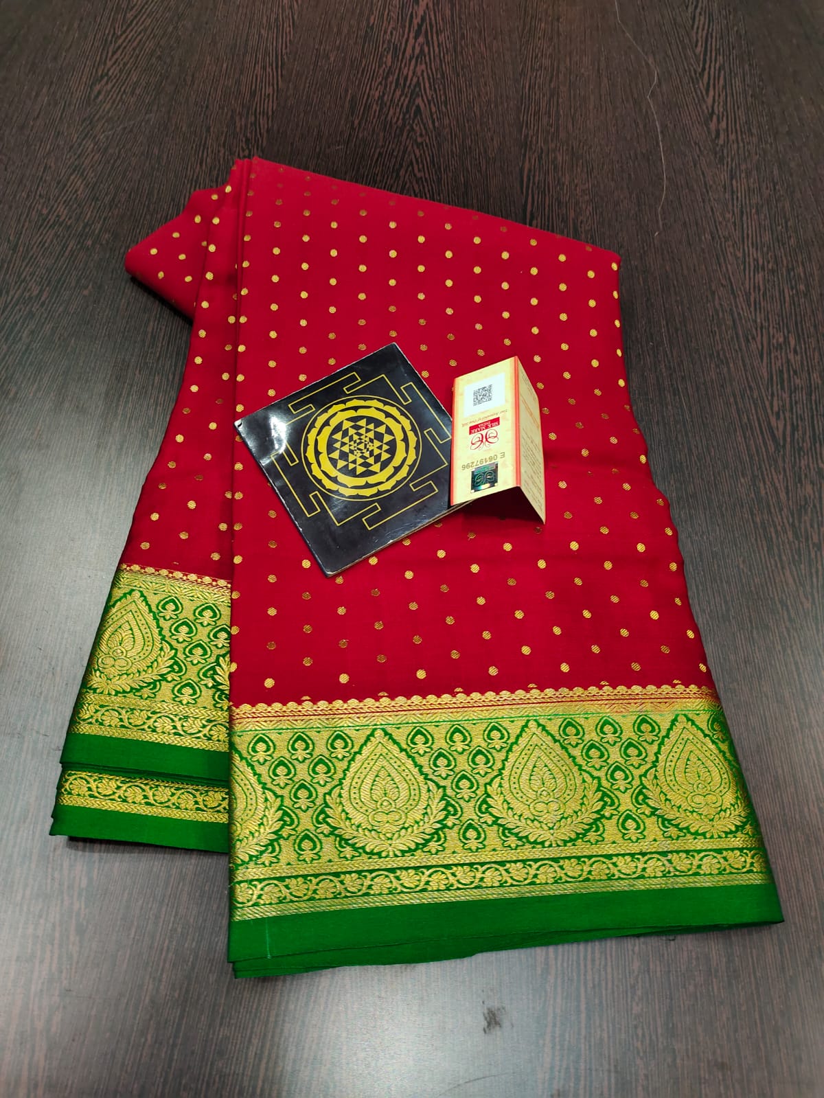 Pure crepe mysore silk saree