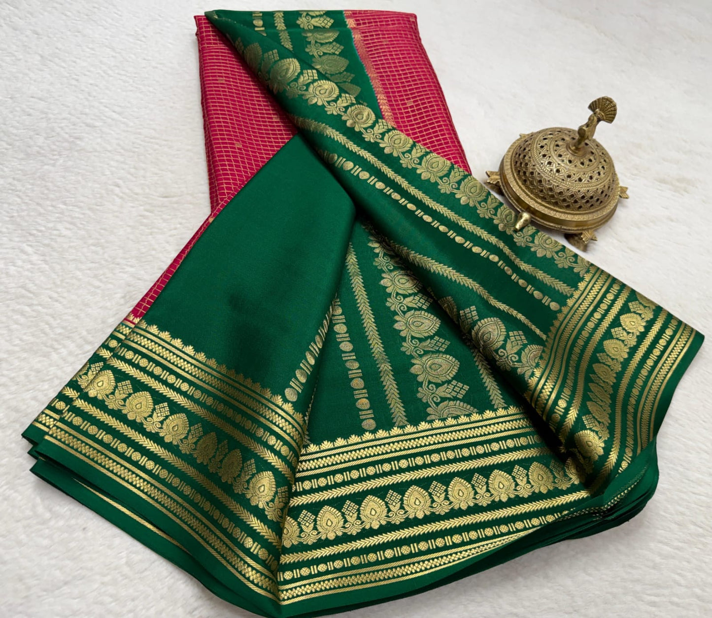 Pure crepe mysore silk saree