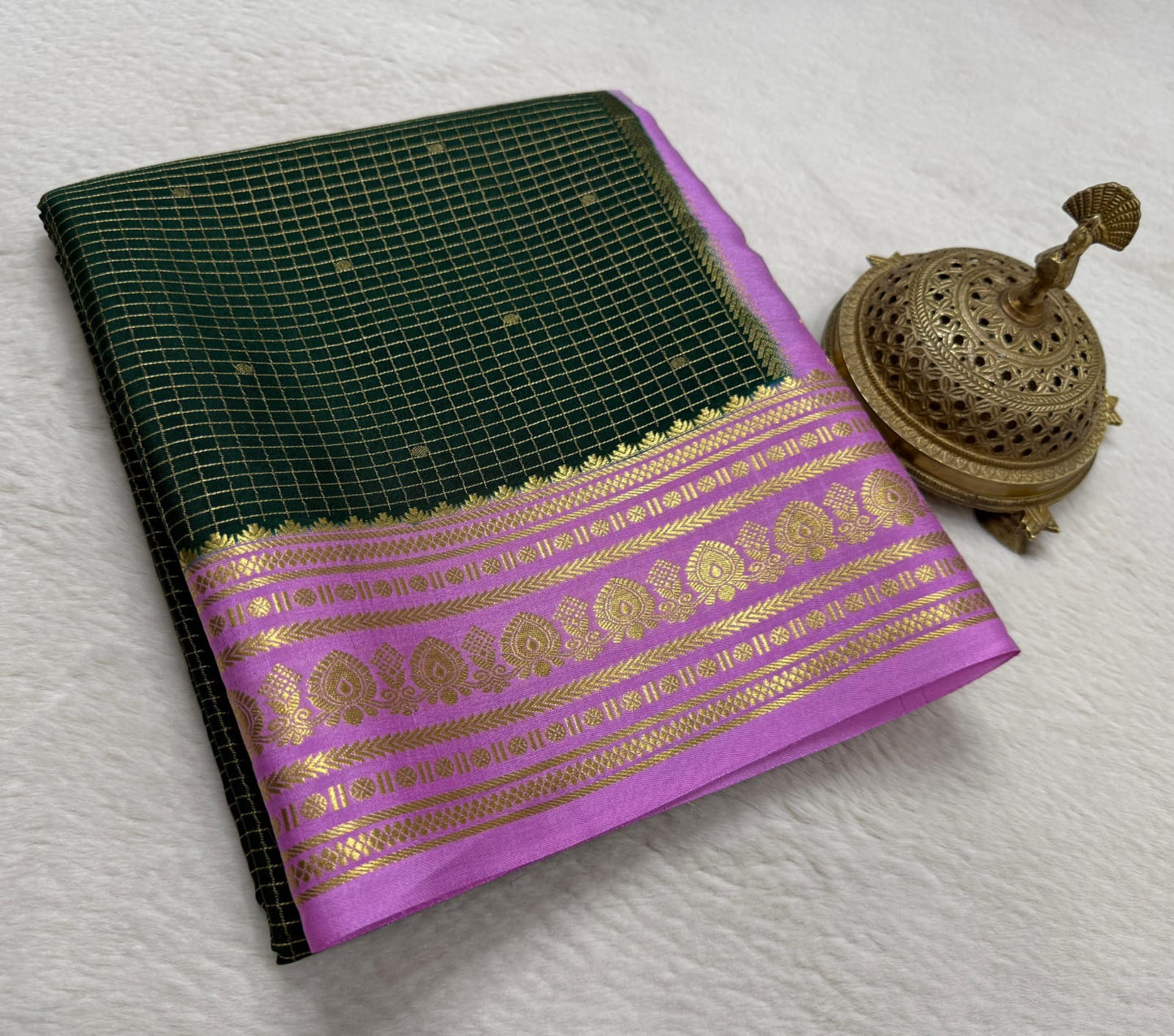 Pure crepe mysore silk saree