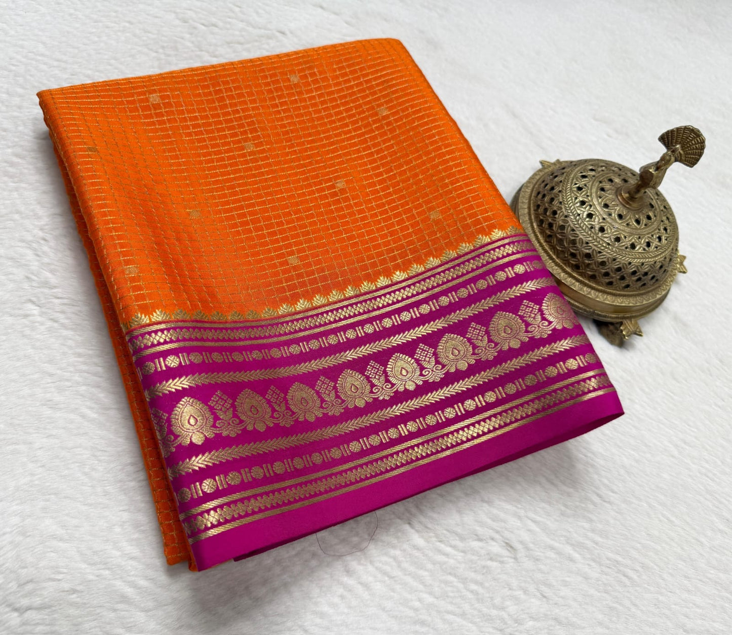 Pure crepe mysore silk saree