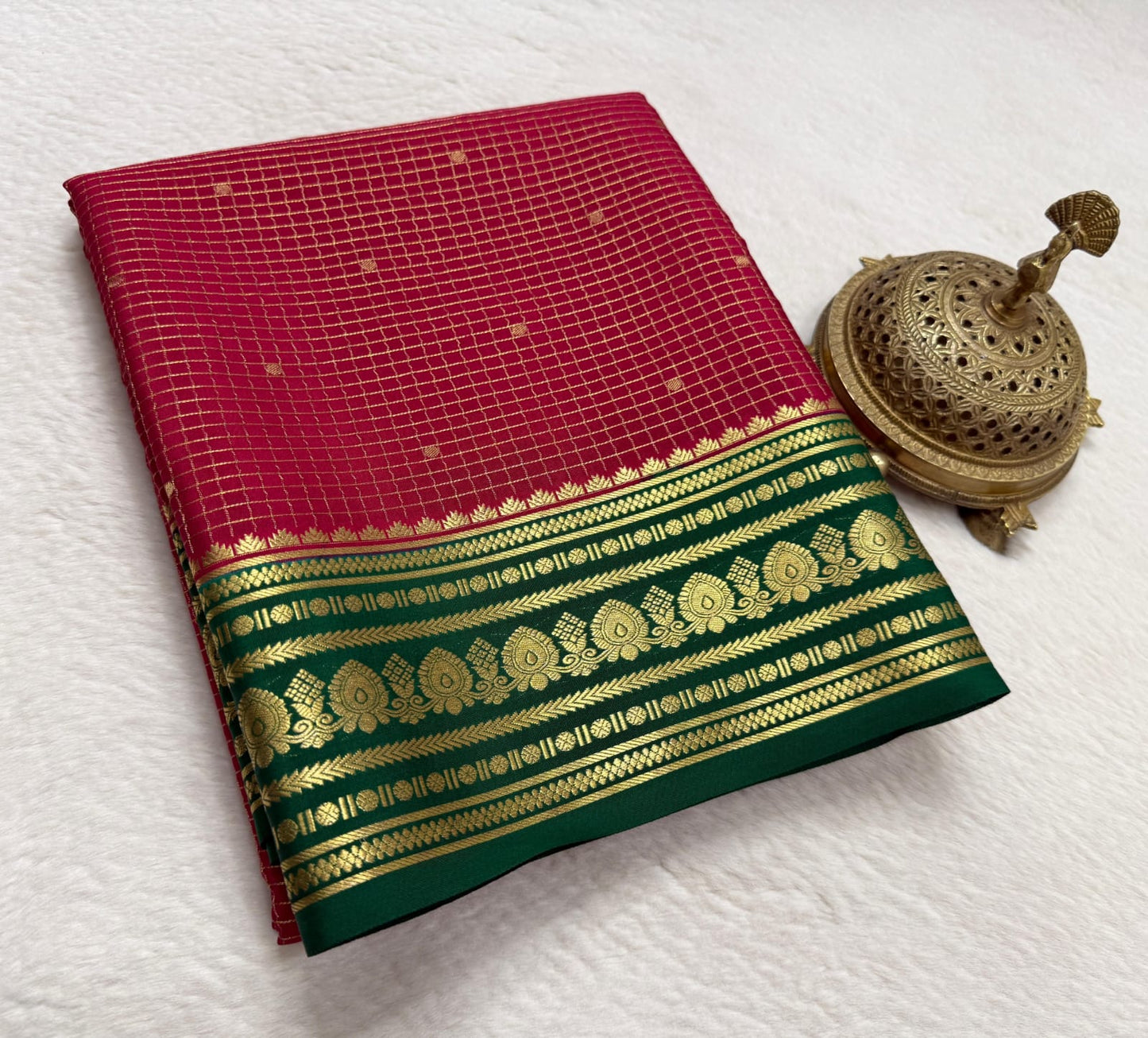Pure crepe mysore silk saree