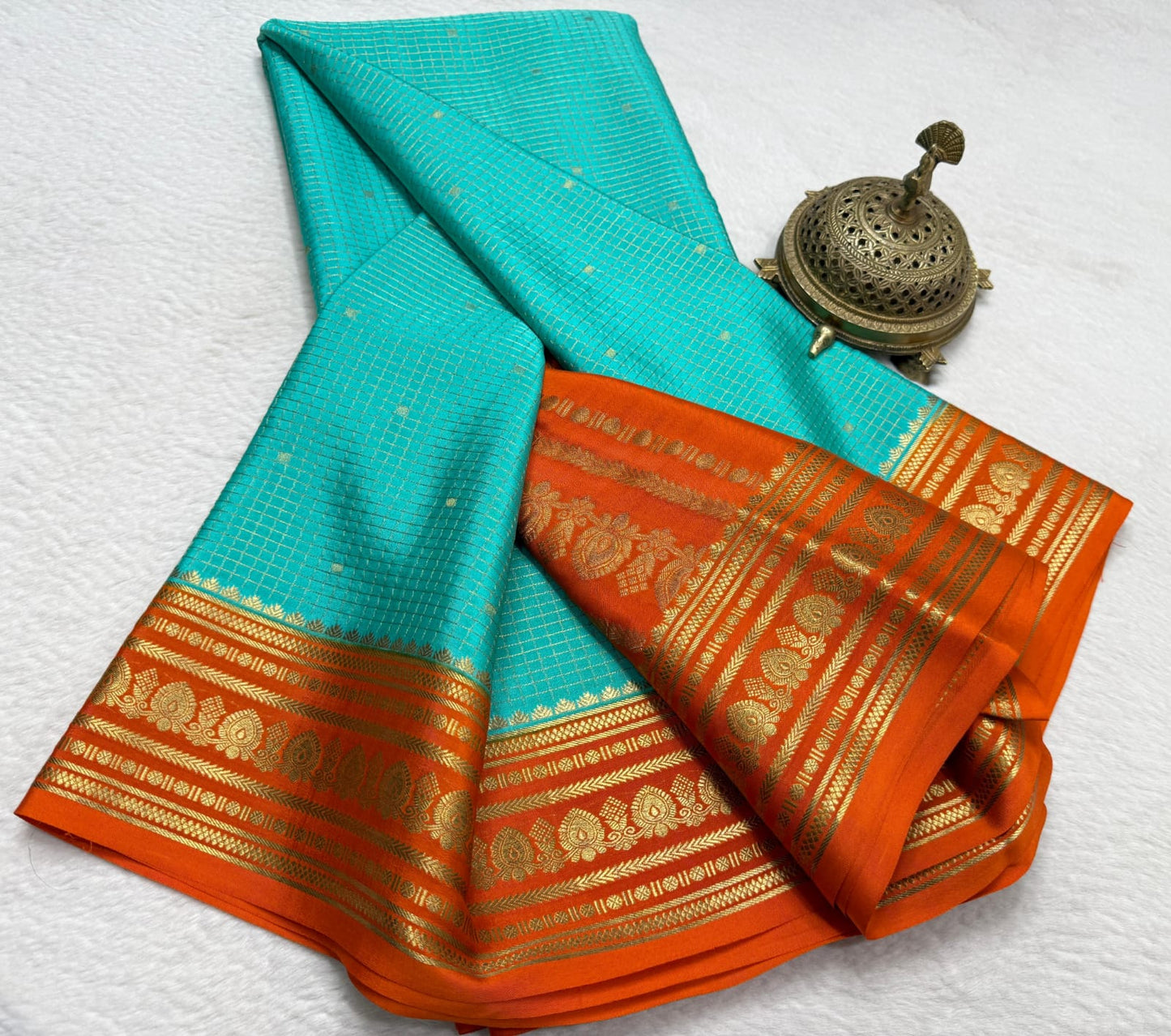 Pure crepe mysore silk saree