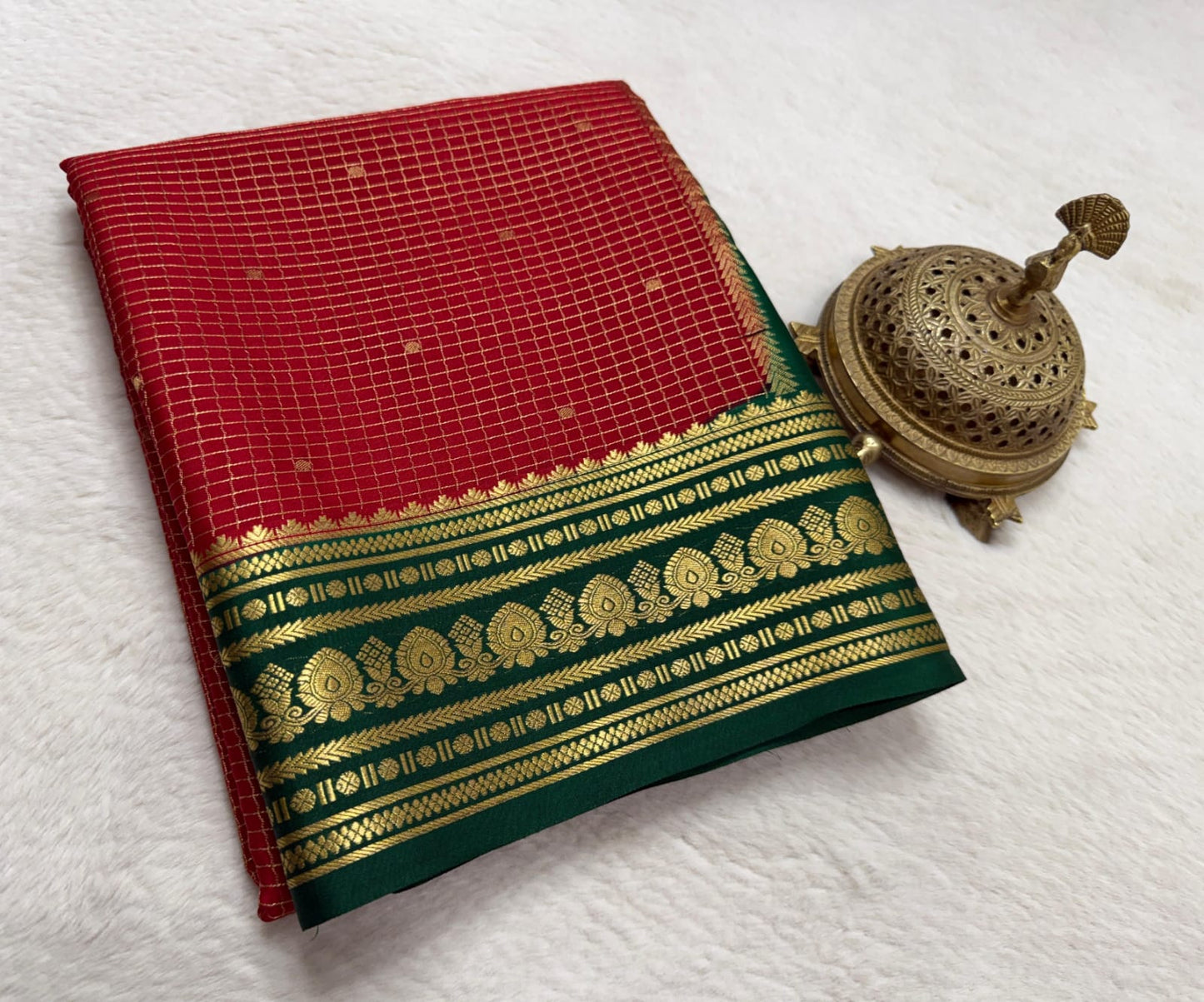 Pure crepe mysore silk saree