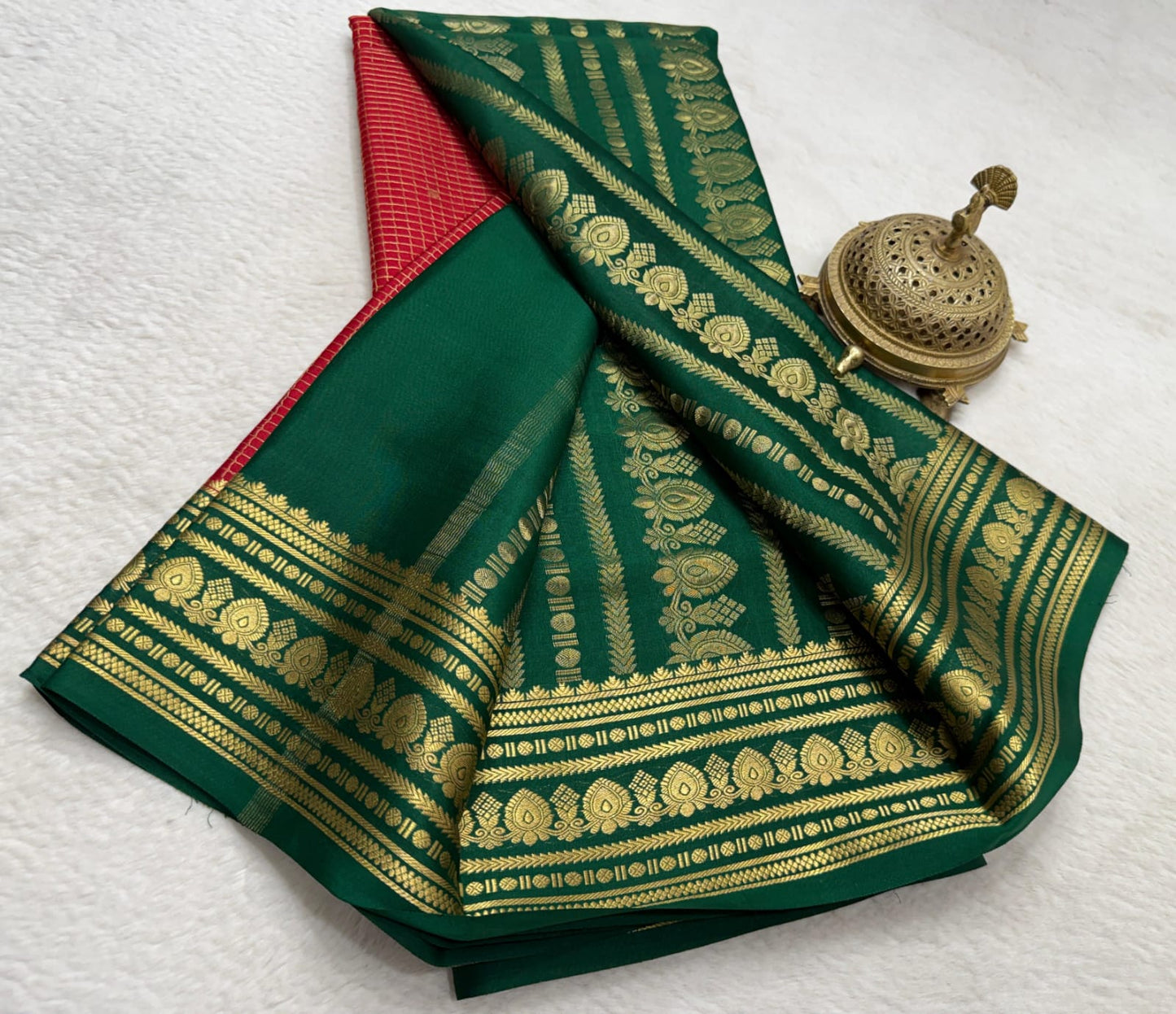 Pure crepe mysore silk saree