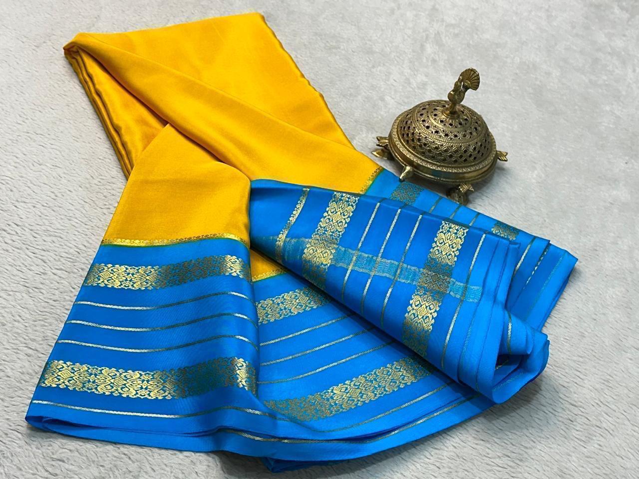 Pure  Mysore Crepe Silk Saree