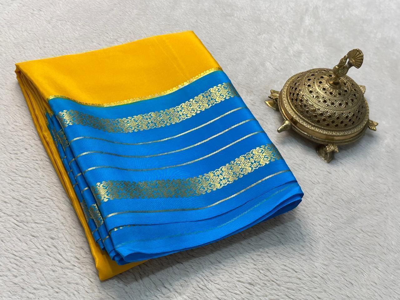 Pure  Mysore Crepe Silk Saree