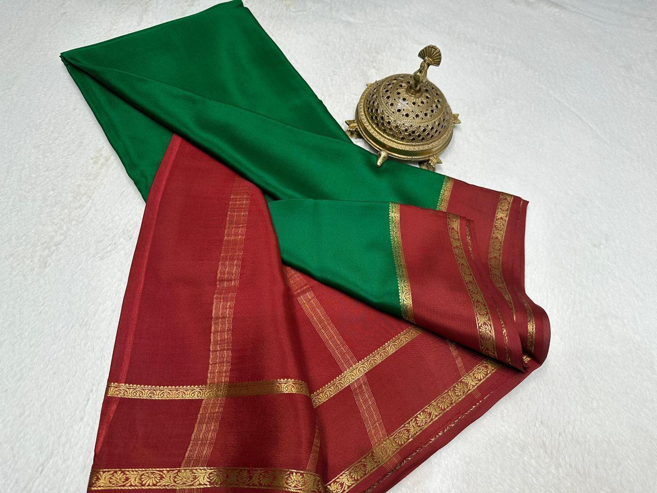 Pure  Mysore Crepe Silk Saree