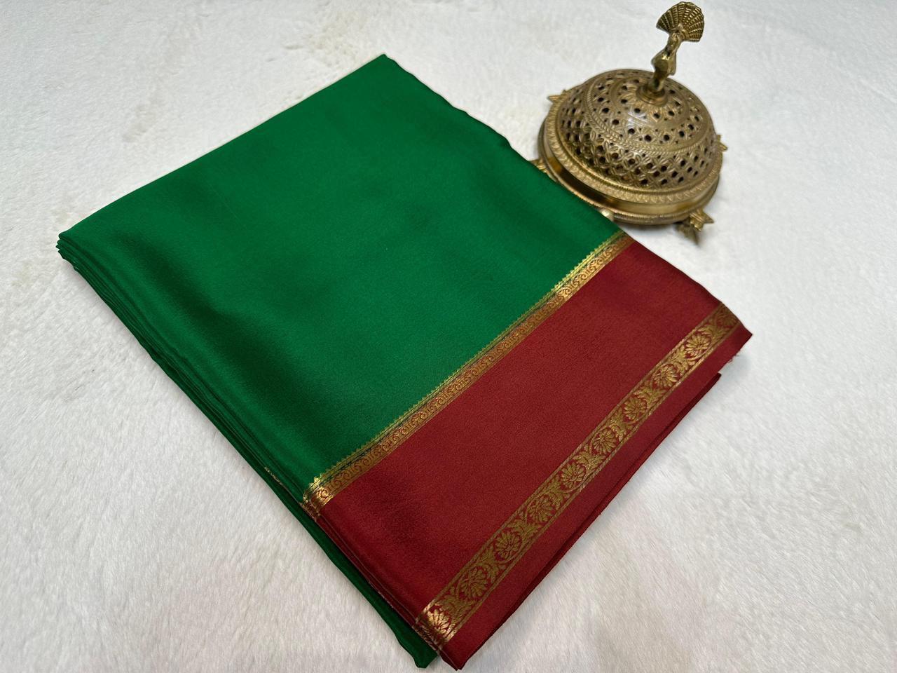 Pure  Mysore Crepe Silk Saree
