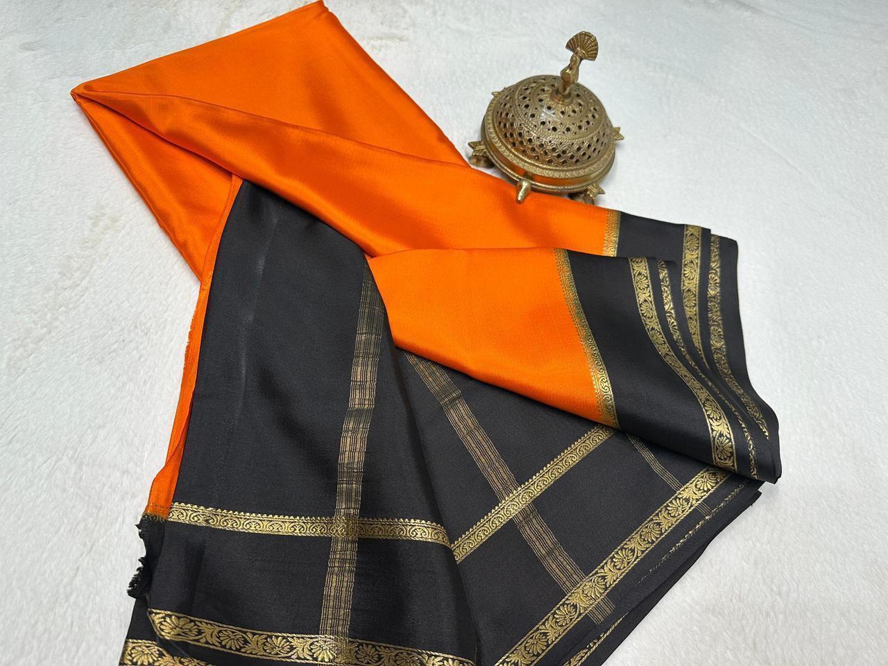 Pure  Mysore Crepe Silk Saree