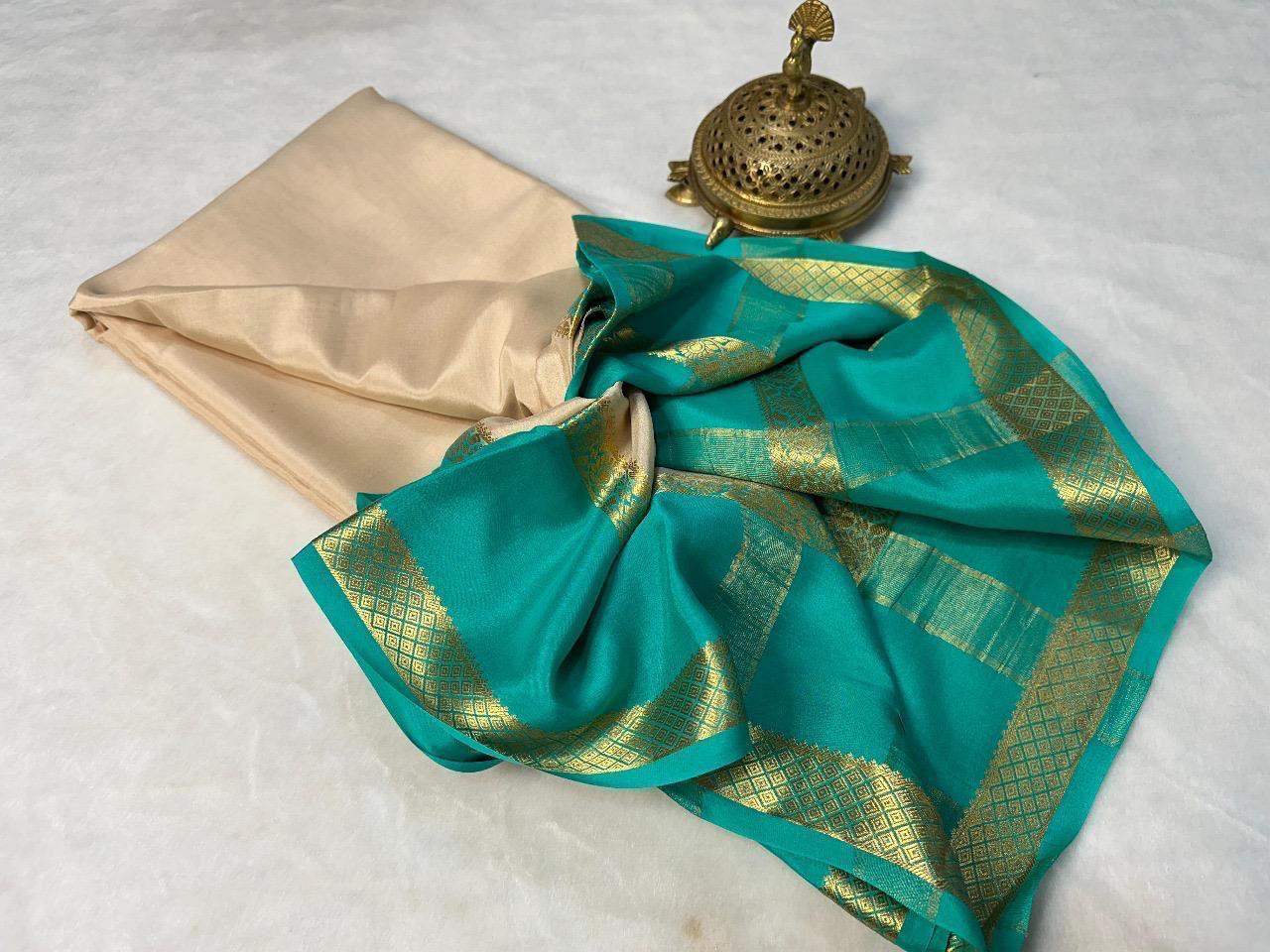 Pure  Mysore Crepe Silk Saree