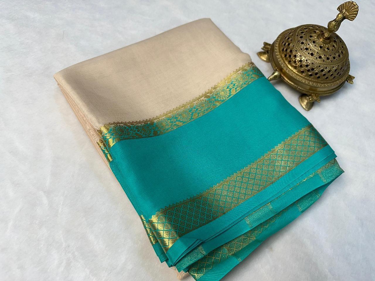 Pure  Mysore Crepe Silk Saree