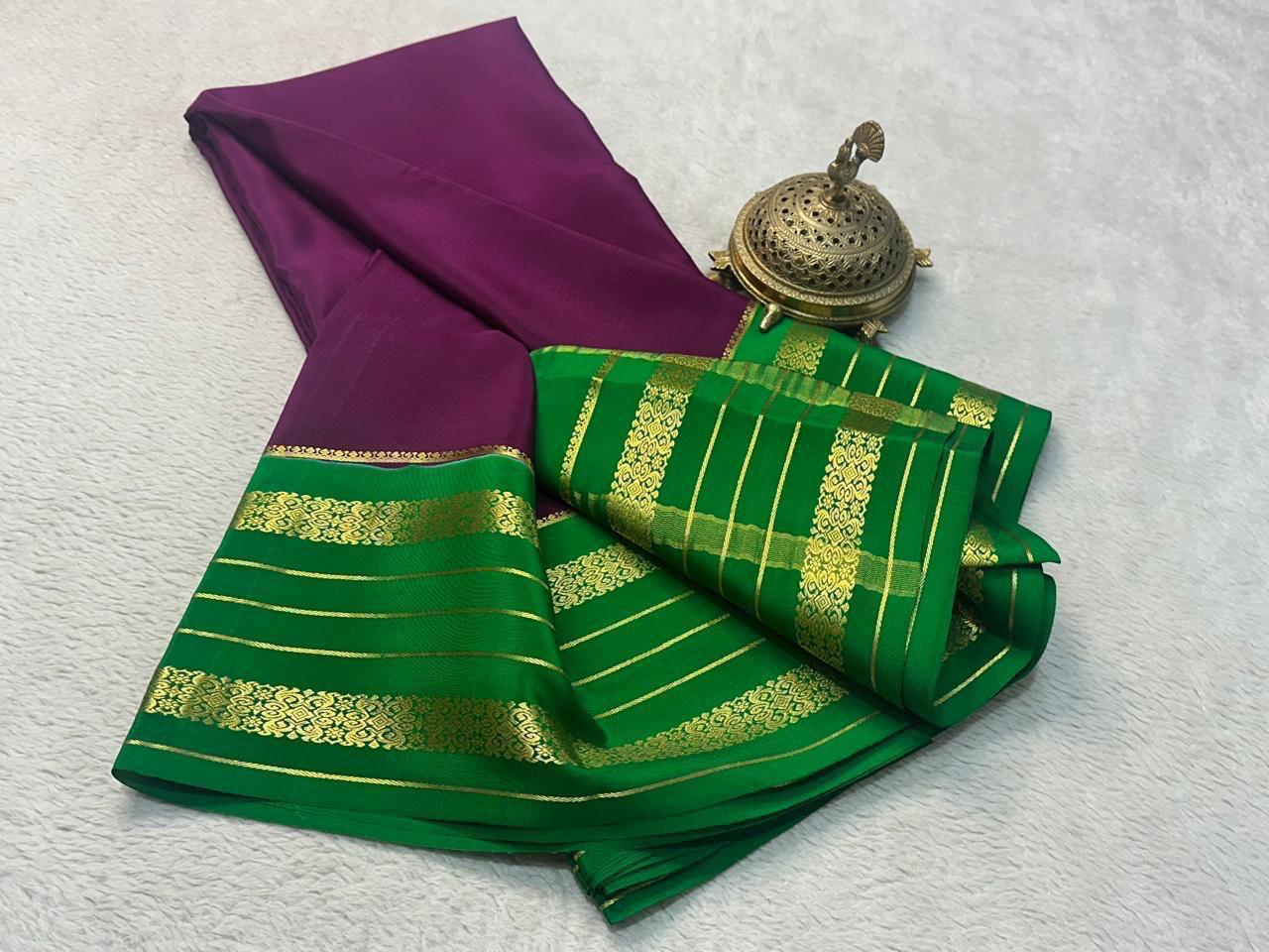 Pure  Mysore Crepe Silk Saree