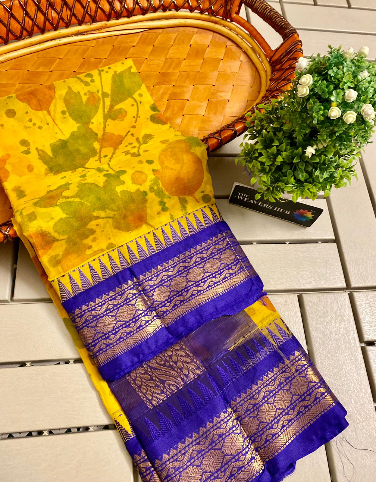 Pure Gadwal Cotton Printed Saree