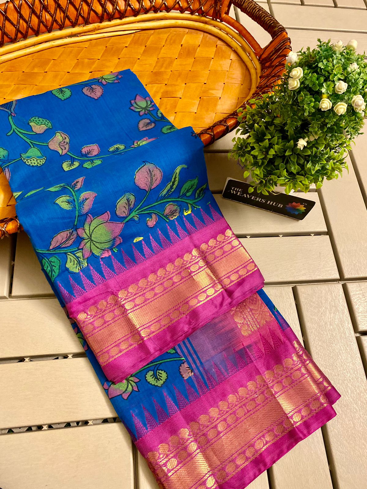 Pure Gadwal Cotton Printed Saree