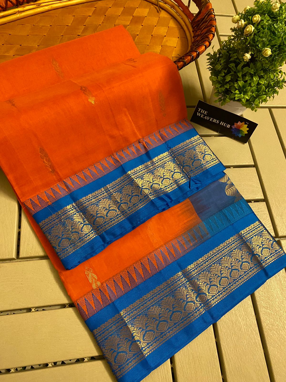 Pure Handloom Gadwal Cotton Saree