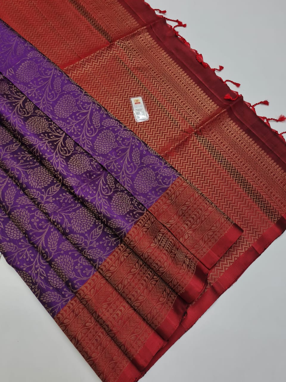 Pure Handloom Kanchipuram Bridal Jacquard Soft Silk Saree