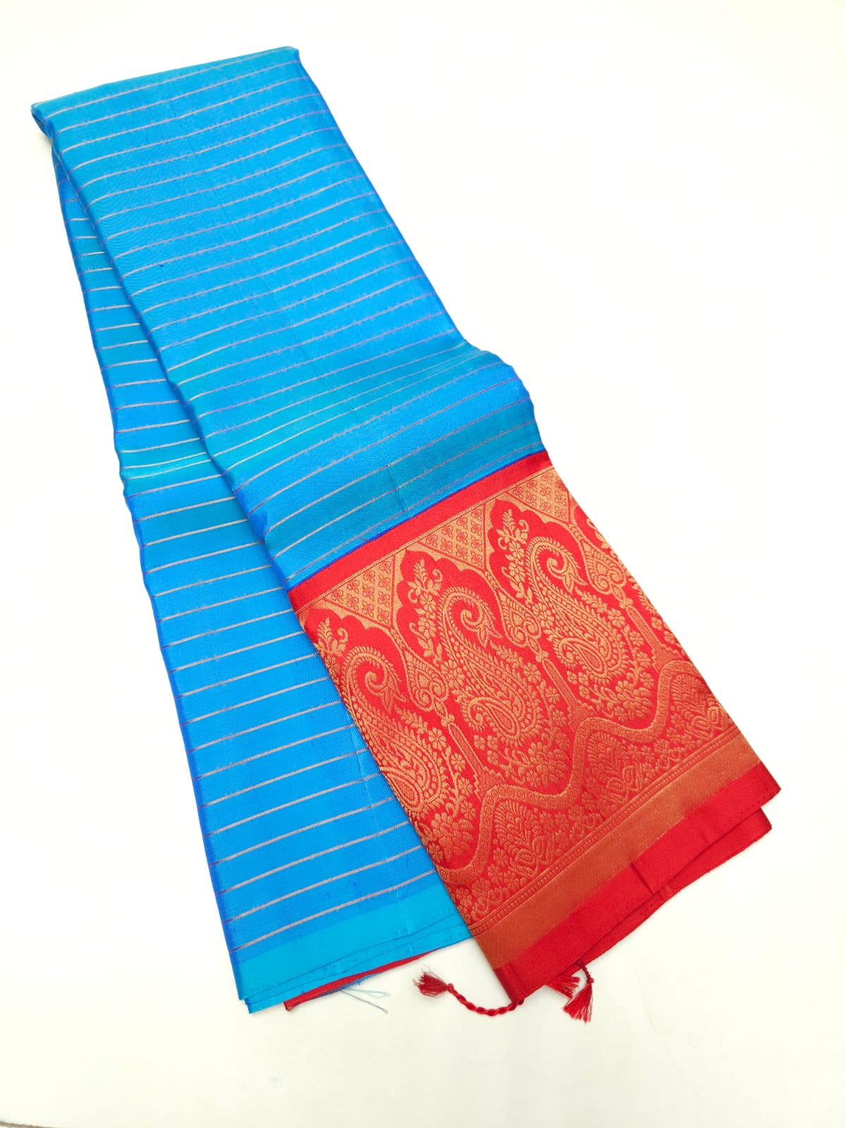 Pure Handloom Kanchipuram Korvai Silk Saree