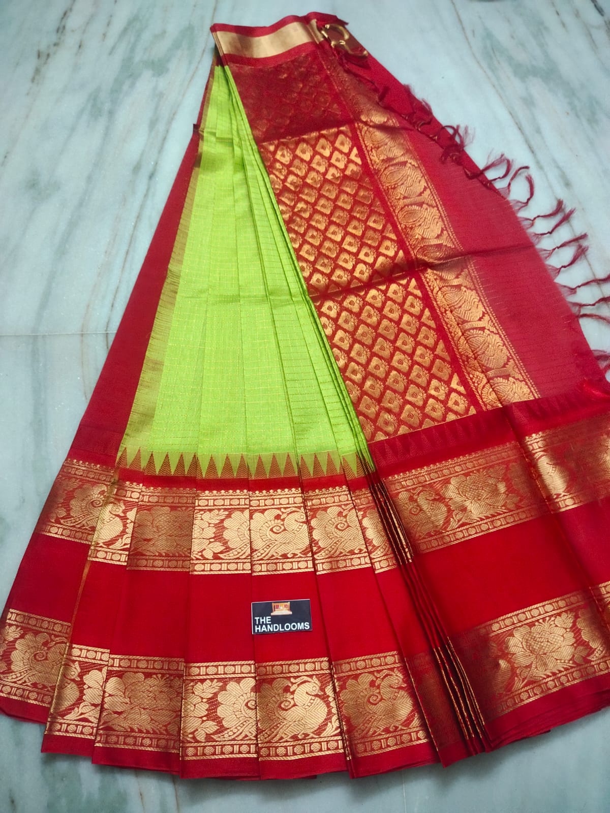 Pure Handloom Mangalagiri Kuppadam Saree