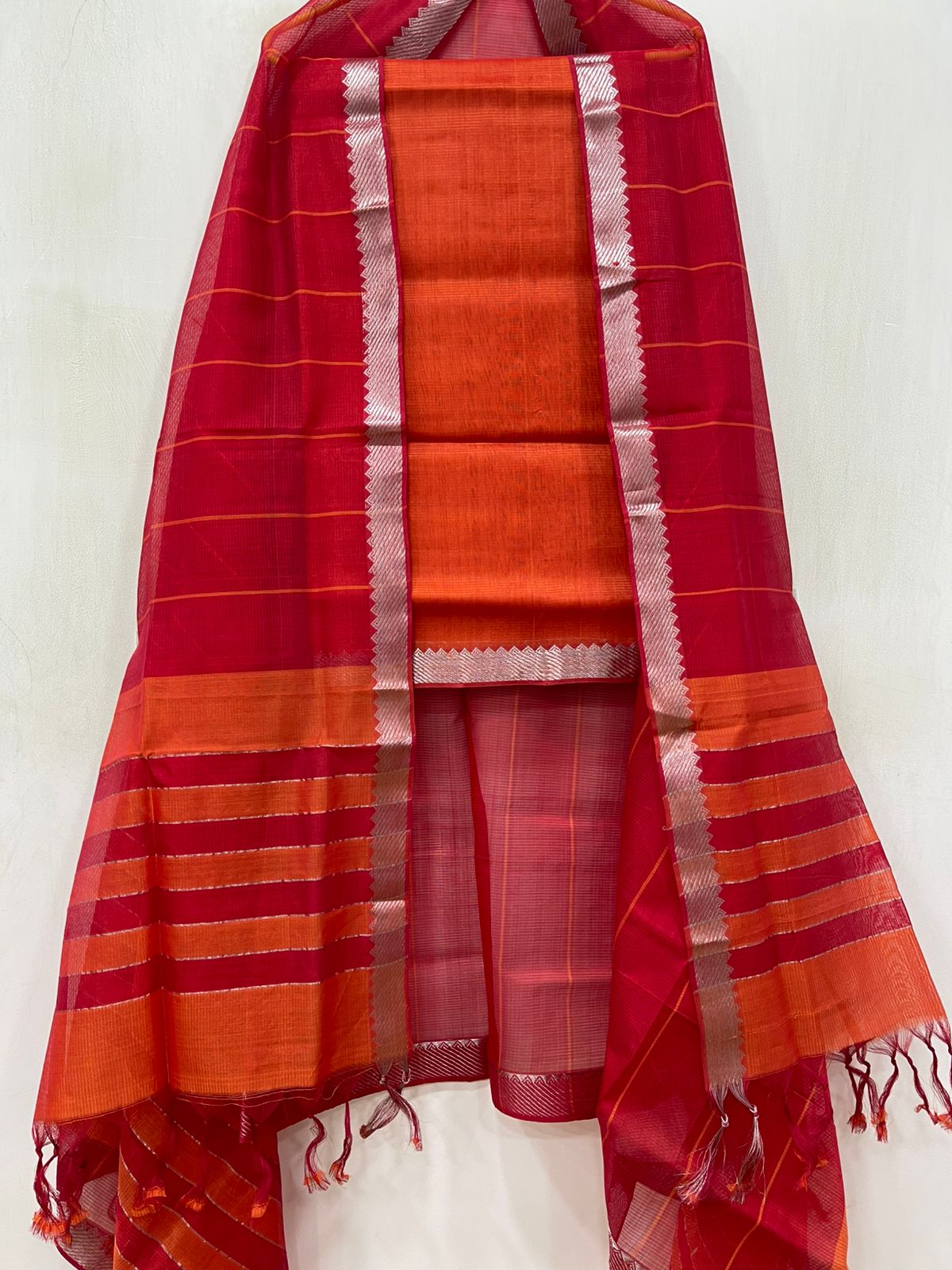 Mangalagiri pattu by cotton dress material