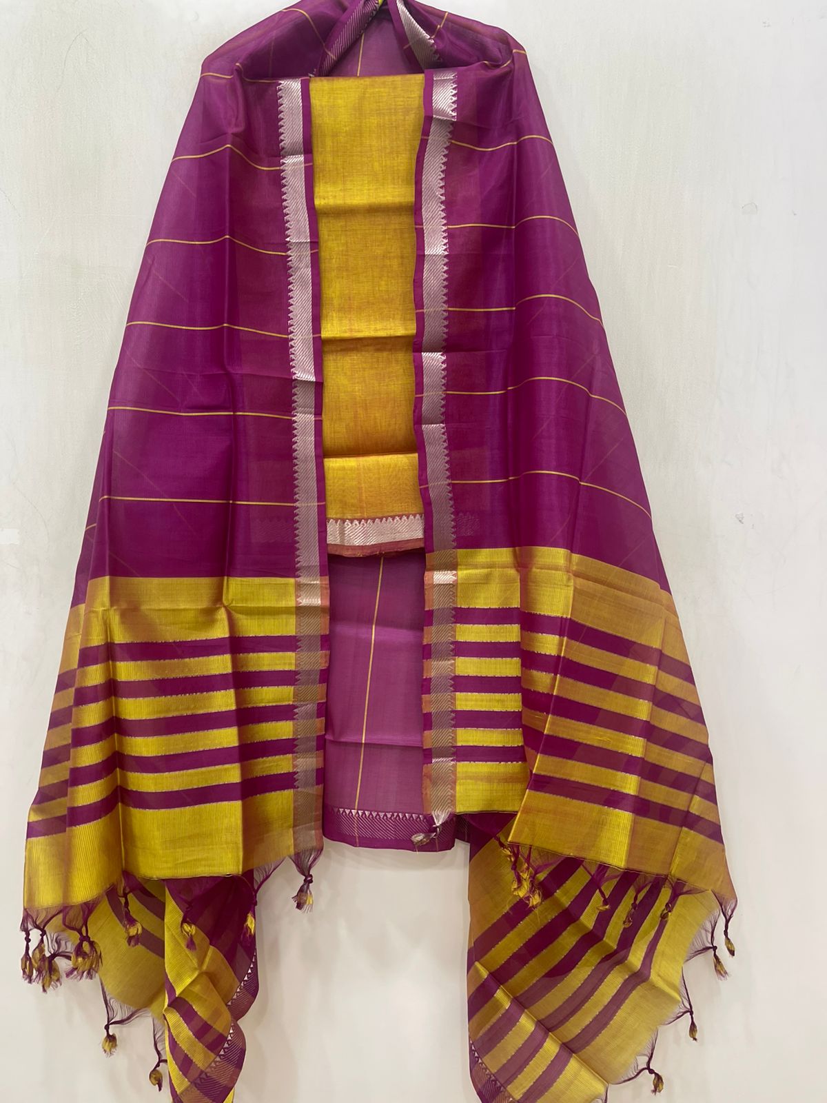 Mangalagiri pattu by cotton dress material