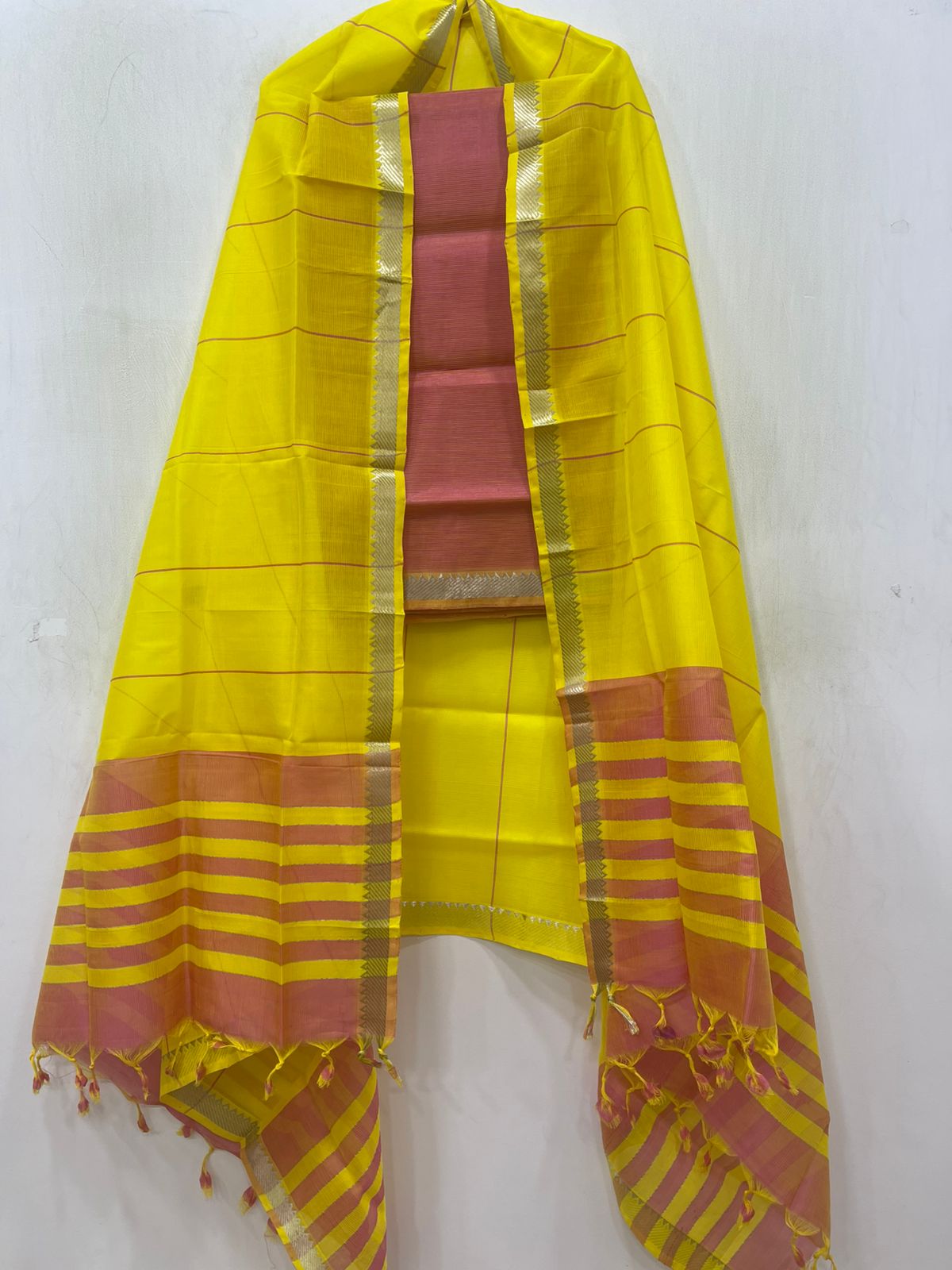 Mangalagiri pattu by cotton dress material