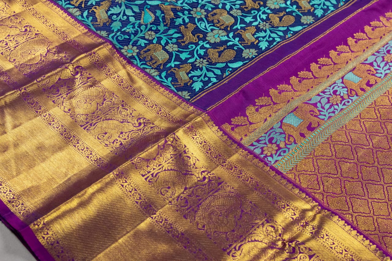 Pure Handloom Kanchipuram Silk Saree - Ladies Cloths