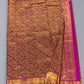 Pure Kanchipuram Nagapalam With Rani Pink Colour Silk Saree