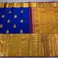 Pure Kanchipuram Pepsi Blue With Meganta Color Silk Saree