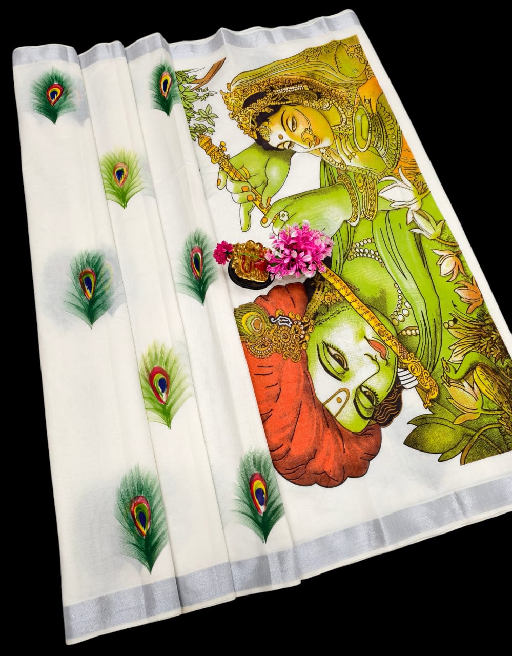 Hand Painting Cotton Saree