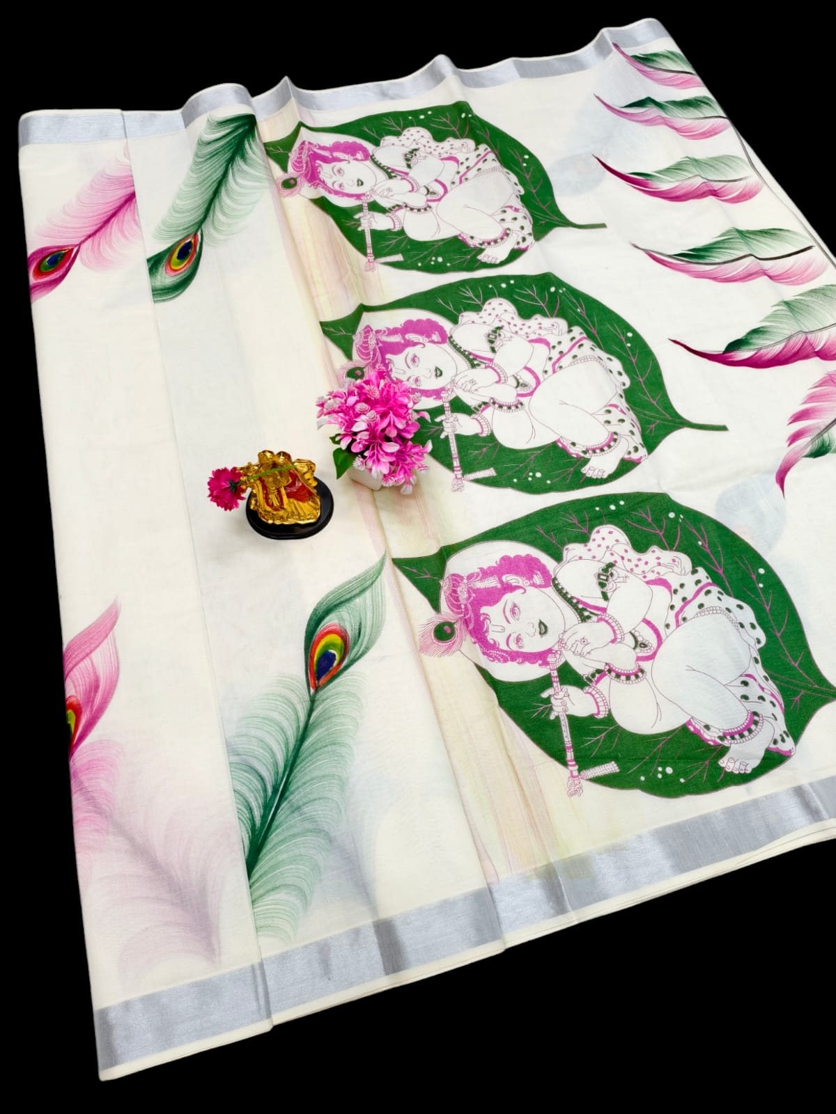 Hand Painting Cotton Saree