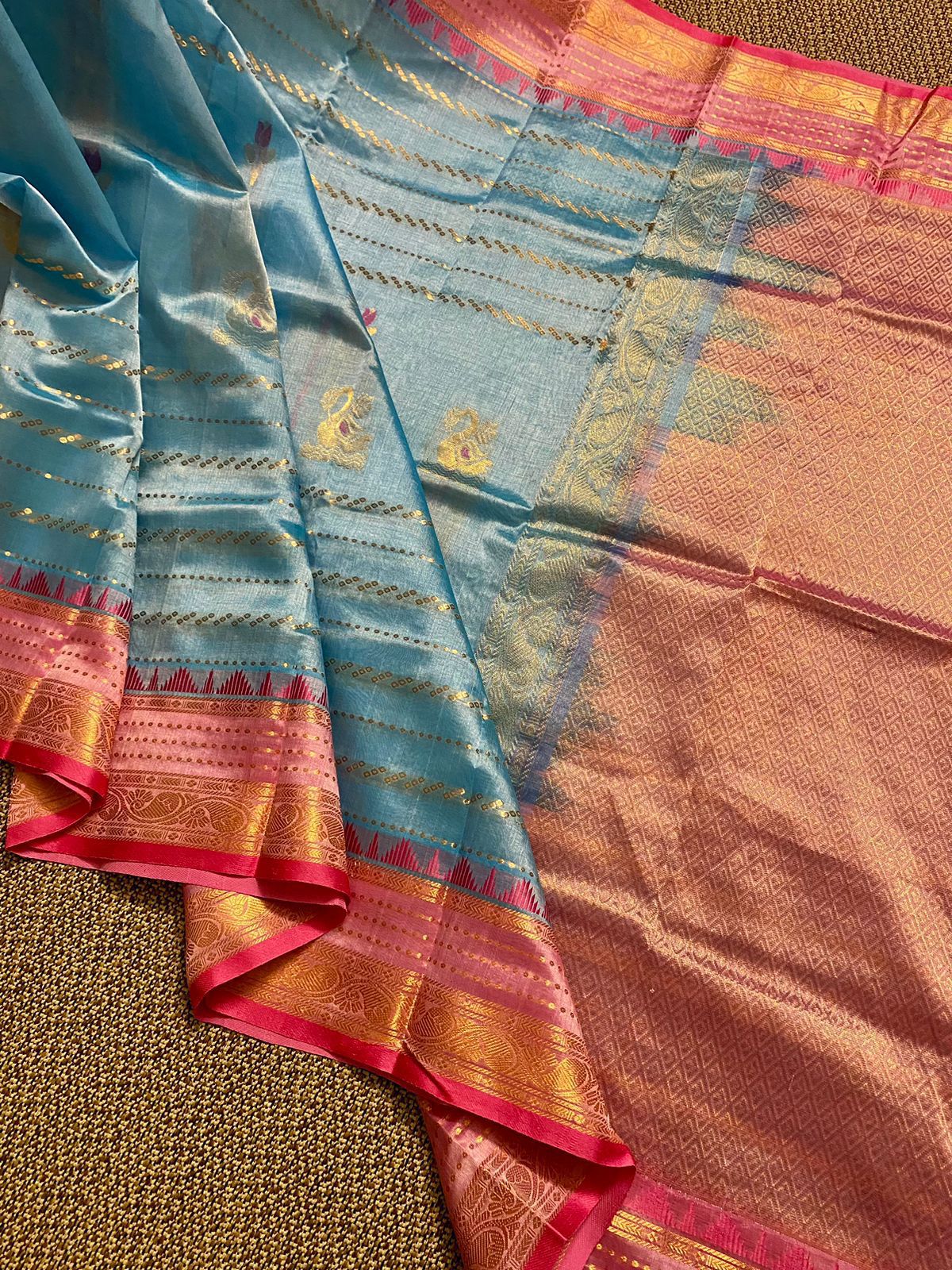 Pure Mangalagiri Kuppadam Pattu Saree