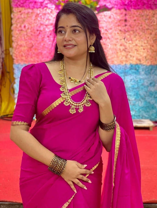 Mango border pure mysore silk saree